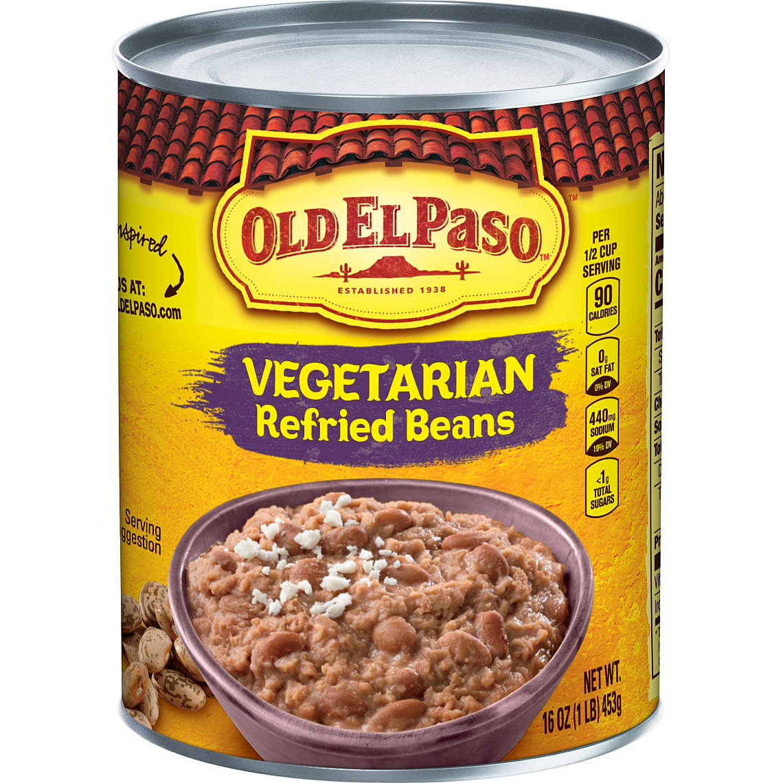 Refried Beans, Vegetarian 16 oz Can